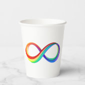 Layered Rainbow Infinity Symbol Pappbecher (Rückseite)