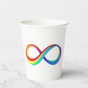 Layered Rainbow Infinity Symbol Pappbecher