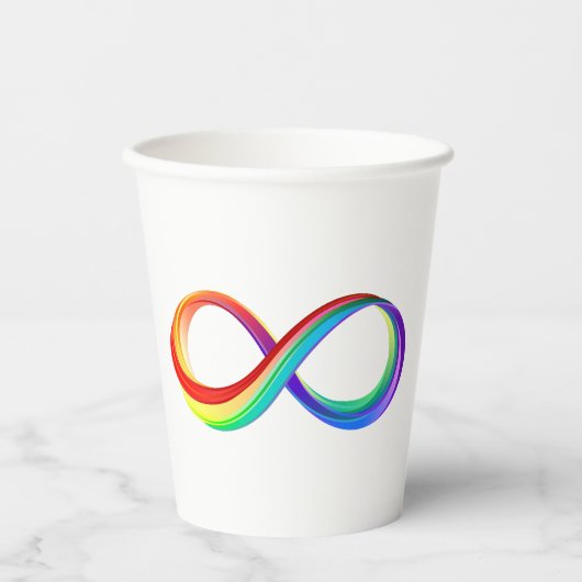 Layered Rainbow Infinity Symbol Pappbecher (Vorderseite)