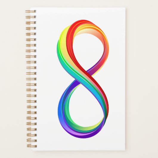 Layered Rainbow Infinity Symbol Planer (Vorderseite)