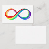 Layered Rainbow Infinity Symbol Platzkarte (Vorne/Hinten)