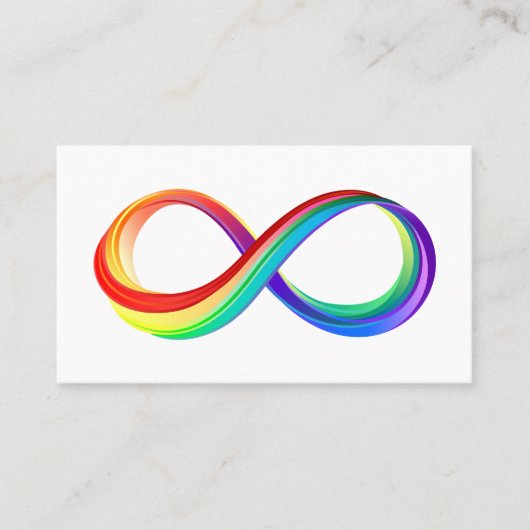Layered Rainbow Infinity Symbol Platzkarte (Vorderseite)