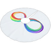 Layered Rainbow Infinity Symbol Polyester Weihnachtsbaumdecke (Schrägansicht)