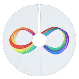 Layered Rainbow Infinity Symbol Polyester Weihnachtsbaumdecke