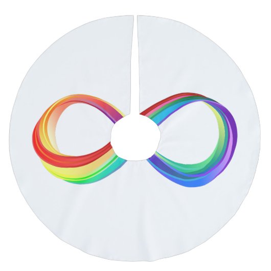 Layered Rainbow Infinity Symbol Polyester Weihnachtsbaumdecke (Vorderseite)