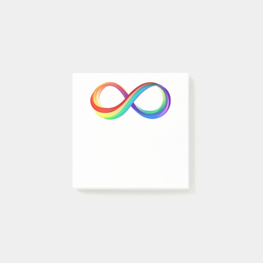 Layered Rainbow Infinity Symbol Post-it Klebezettel (Vorderseite)