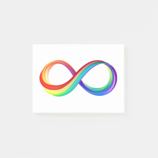 Layered Rainbow Infinity Symbol Post-it Klebezettel (Vorderseite)