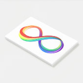 Layered Rainbow Infinity Symbol Post-it Klebezettel (angewinkelt)