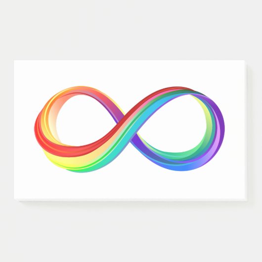 Layered Rainbow Infinity Symbol Post-it Klebezettel (Vorderseite)