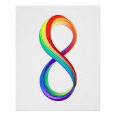 Layered Rainbow Infinity Symbol Poster (Vorderseite)