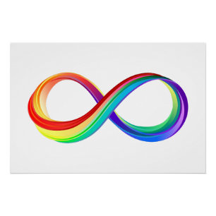 Layered Rainbow Infinity Symbol Poster