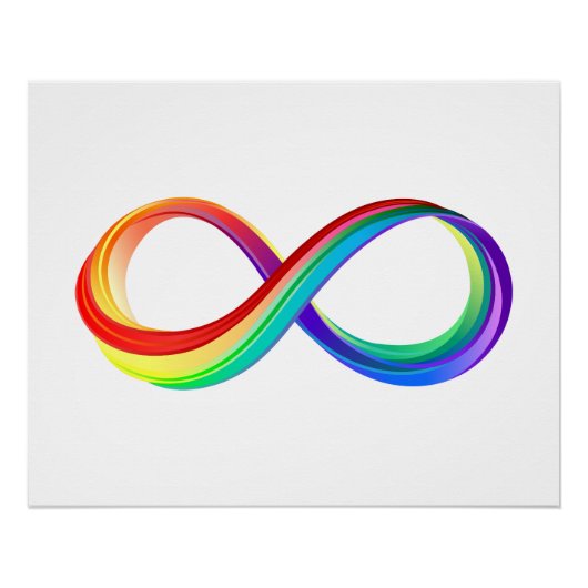 Layered Rainbow Infinity Symbol Poster (Vorderseite)