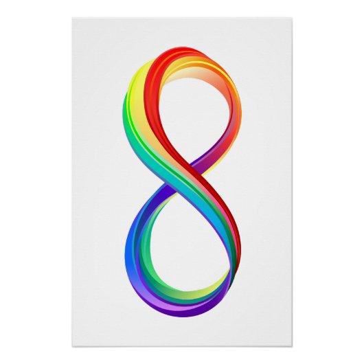 Layered Rainbow Infinity Symbol Poster (Vorderseite)