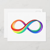 Layered Rainbow Infinity Symbol Postkarte (Vorne/Hinten)