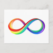 Layered Rainbow Infinity Symbol Postkarte (Vorderseite)