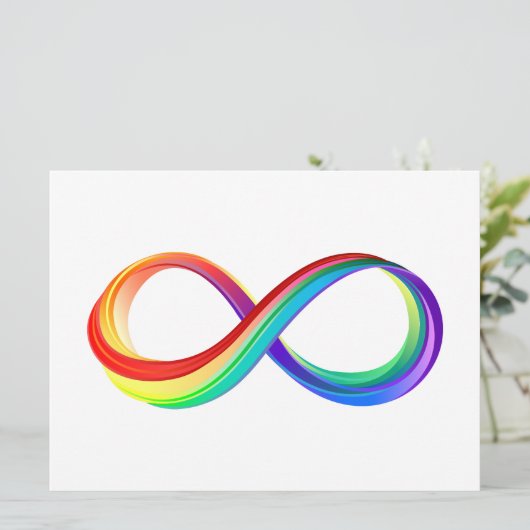 Layered Rainbow Infinity Symbol Programm (Stehend Vorderseite)