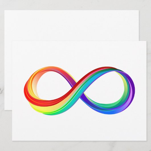 Layered Rainbow Infinity Symbol Programm (Vorne/Hinten)