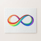 Layered Rainbow Infinity Symbol Puzzle (Horizontal)