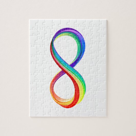 Layered Rainbow Infinity Symbol Puzzle (Vertikal)