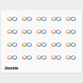 Layered Rainbow Infinity Symbol Quadratischer Aufkleber (Blatt)