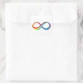 Layered Rainbow Infinity Symbol Quadratischer Aufkleber (Tasche)