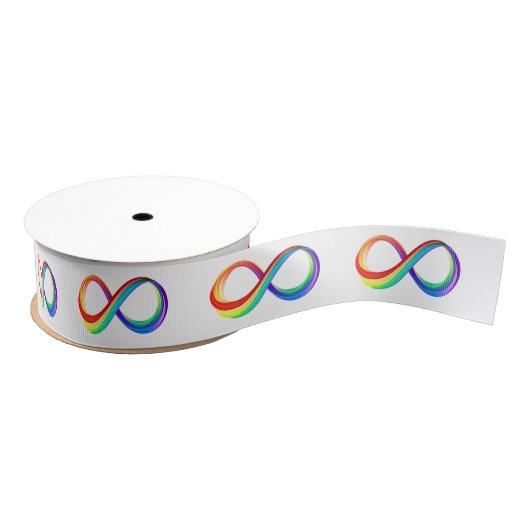 Layered Rainbow Infinity Symbol Ripsband (Spule)