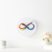 Layered Rainbow Infinity Symbol Runde Wanduhr (Zuhause)