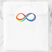 Layered Rainbow Infinity Symbol Runder Aufkleber (Tasche)