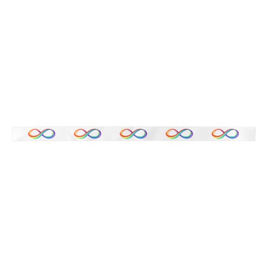Layered Rainbow Infinity Symbol Satinband (Vorderseite)
