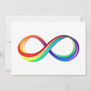 Layered Rainbow Infinity Symbol Save The Date