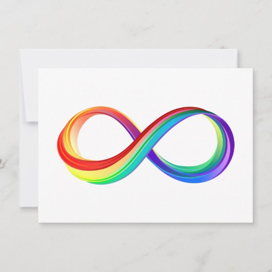 Layered Rainbow Infinity Symbol Save The Date (Vorderseite)