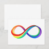 Layered Rainbow Infinity Symbol Save The Date (Vorne/Hinten)