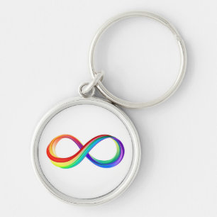 Layered Rainbow Infinity Symbol Schlüsselanhänger