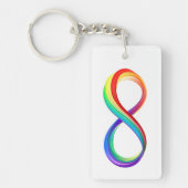 Layered Rainbow Infinity Symbol Schlüsselanhänger (Vorderseite)