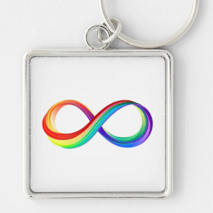Layered Rainbow Infinity Symbol Schlüsselanhänger