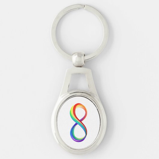 Layered Rainbow Infinity Symbol Schlüsselanhänger (Vorderseite)