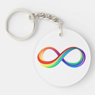 Layered Rainbow Infinity Symbol Schlüsselanhänger