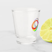 Layered Rainbow Infinity Symbol Schnapsglas (Links)