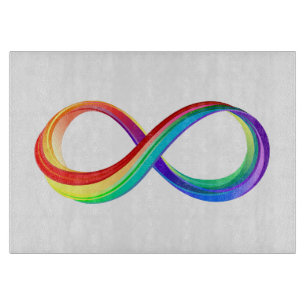 Layered Rainbow Infinity Symbol Schneidebrett