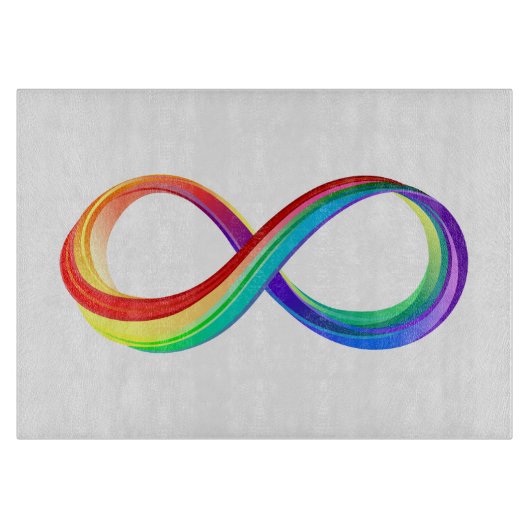 Layered Rainbow Infinity Symbol Schneidebrett (Vorderseite)