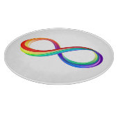Layered Rainbow Infinity Symbol Schneidebrett (Ecke)