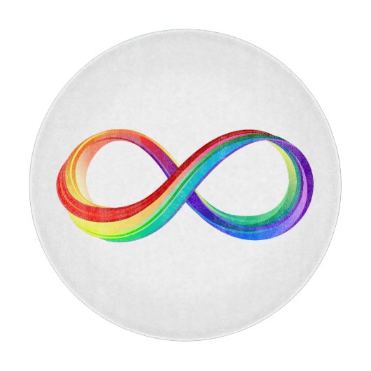 Layered Rainbow Infinity Symbol Schneidebrett (Vorderseite)