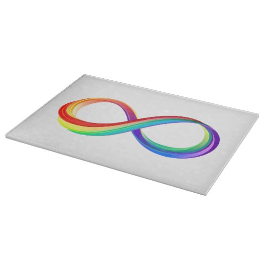 Layered Rainbow Infinity Symbol Schneidebrett (Ecke)