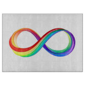 Layered Rainbow Infinity Symbol Schneidebrett (Vorderseite)
