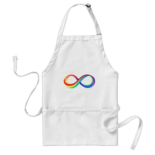 Layered Rainbow Infinity Symbol Schürze (Vorne)
