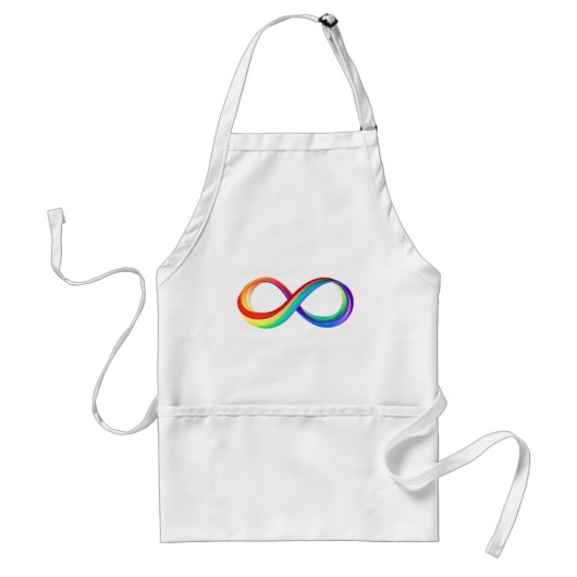 Layered Rainbow Infinity Symbol Schürze (Vorne)
