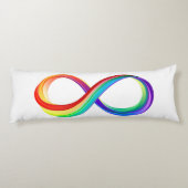 Layered Rainbow Infinity Symbol Seitenschläferkissen (Rückseite)