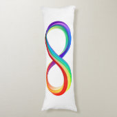 Layered Rainbow Infinity Symbol Seitenschläferkissen (Vorderseite Vertikal)