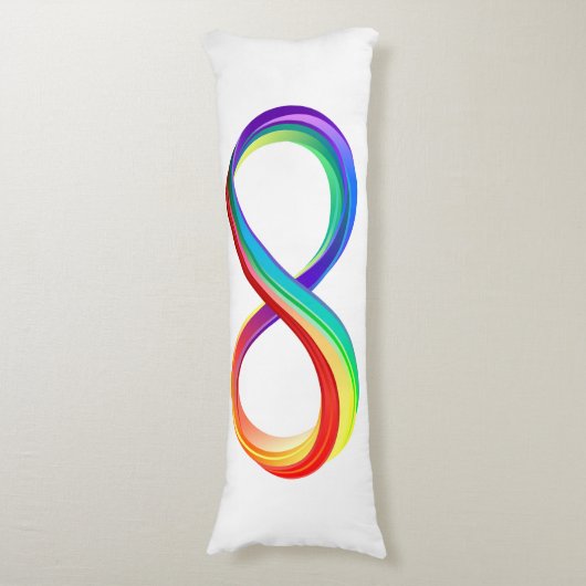 Layered Rainbow Infinity Symbol Seitenschläferkissen (Vorderseite Vertikal)