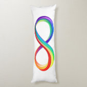 Layered Rainbow Infinity Symbol Seitenschläferkissen (Rückseite (Vertikal))